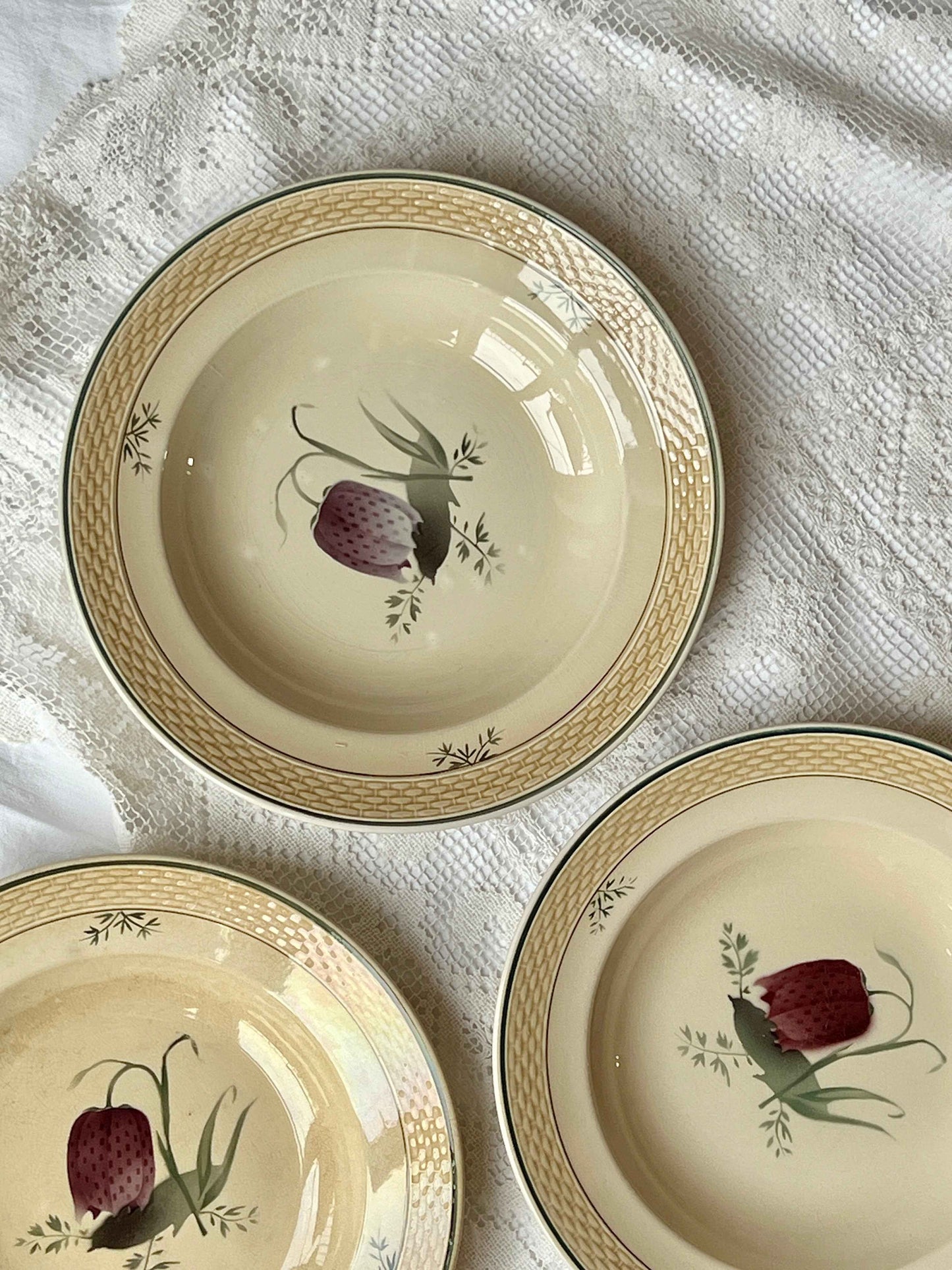 3 Aluminia Vibeæg pastatallerkener · Ø23,5 cm