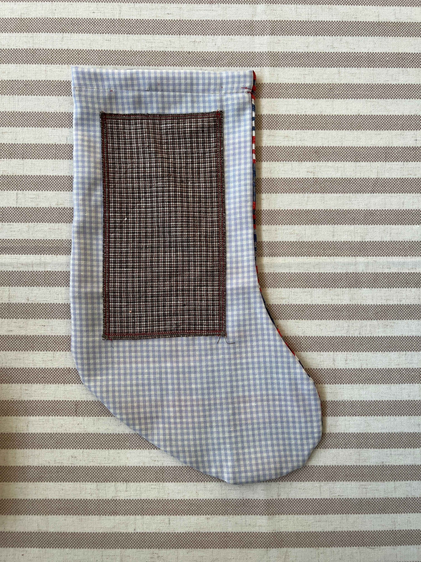 Made to order julesok i vintage tekstil - tilføj navn og motiv