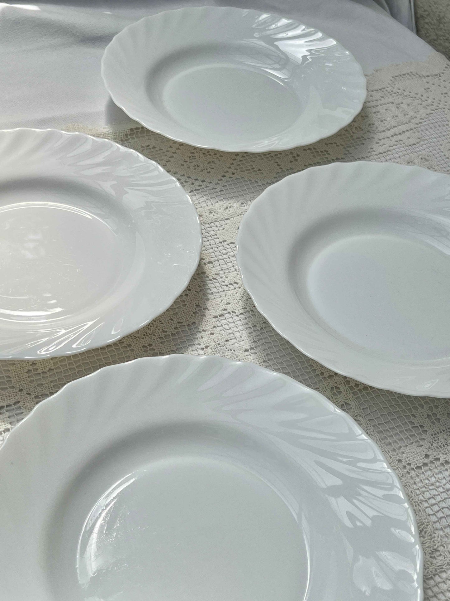 Franske swirl pastatallerkener Ø23