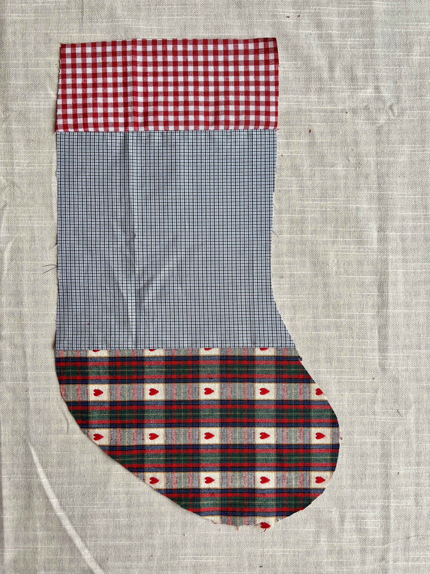 Made to order julesok i vintage tekstil - tilføj navn og motiv