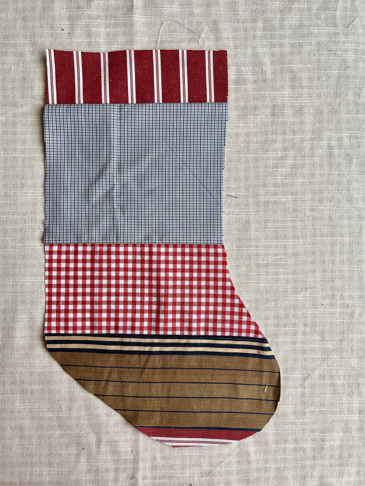 Made to order julesok i vintage tekstil - tilføj navn og motiv