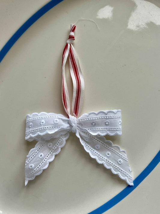 Håndlavet sløjfe i vintage bomuld