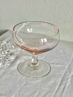 Fransk champagneskål lyserød H9,5 × Ø9 cm