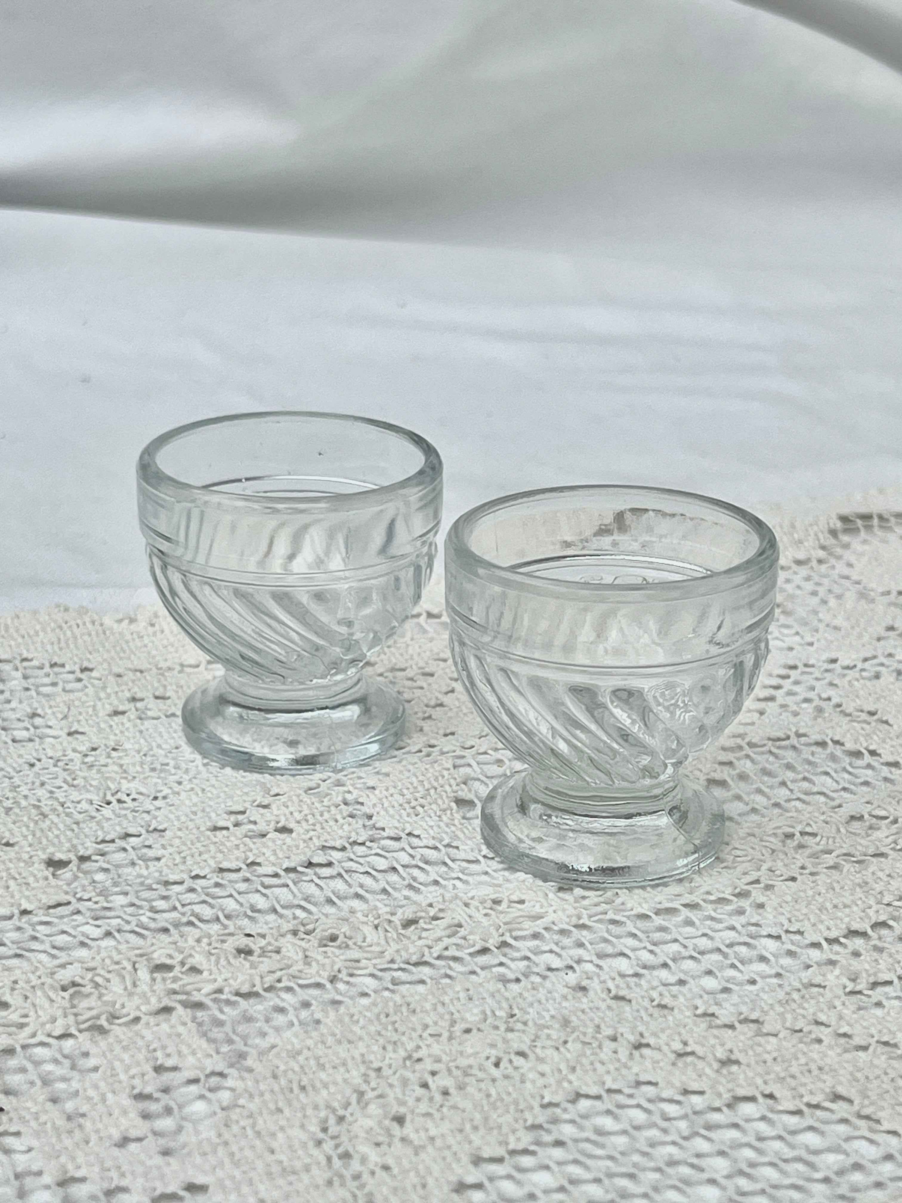 Æggebægre i glas, H6, sæt a 2