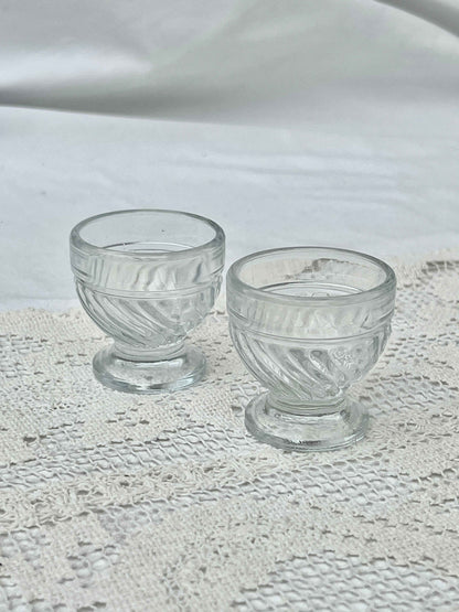 Æggebægre i glas, H6, sæt a 2