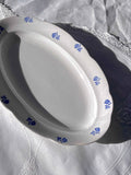 Ovalt ‘Gefle’ porcelænsfad med blomster