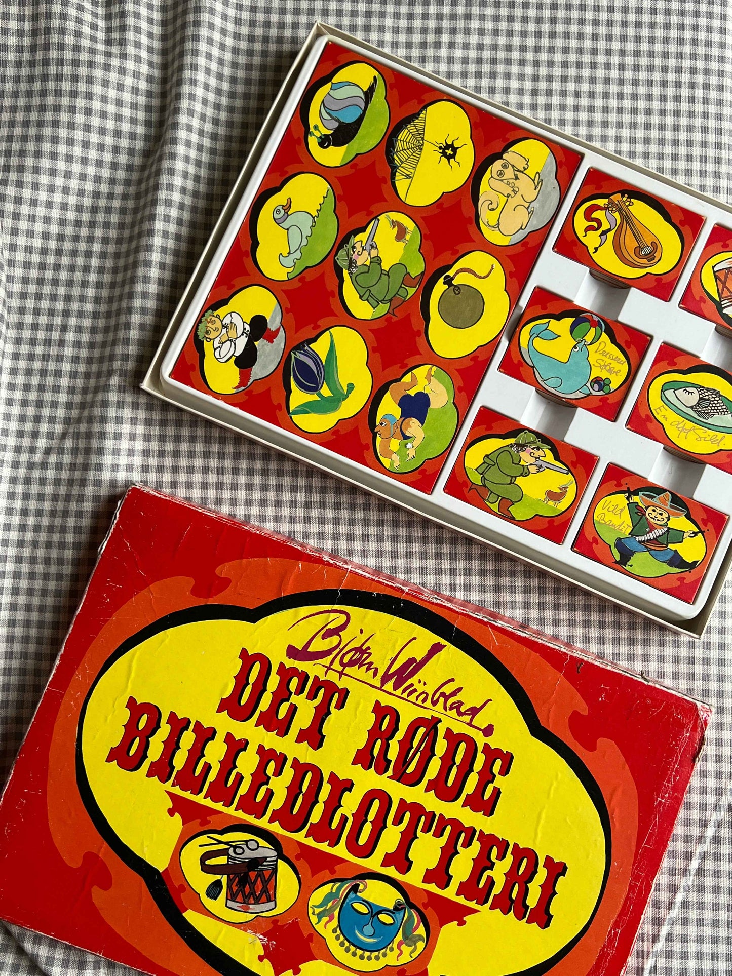 Bjørn Wiinblad “Det Røde Billedlotteri” – Vintage spil i original æske