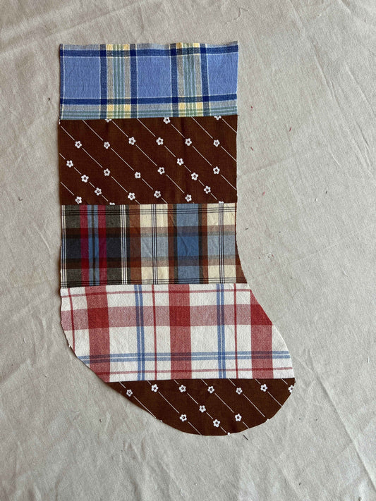 Made to order julesok i vintage tekstil - tilføj navn og motiv