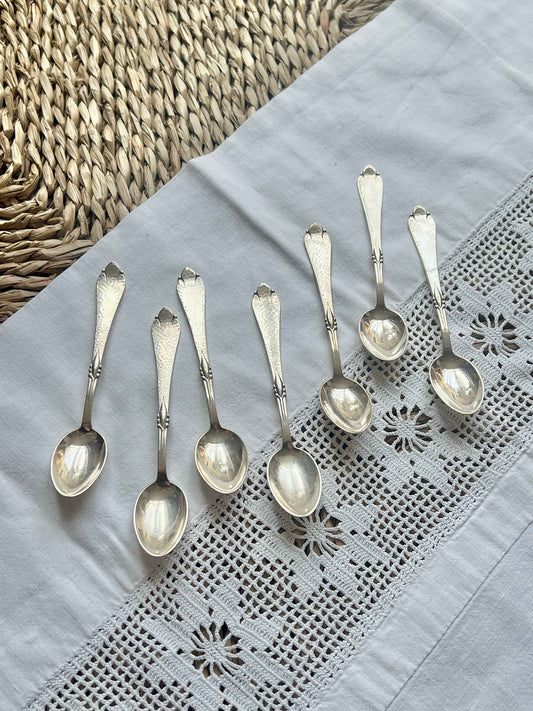 Teskeer i sølv, 7stk