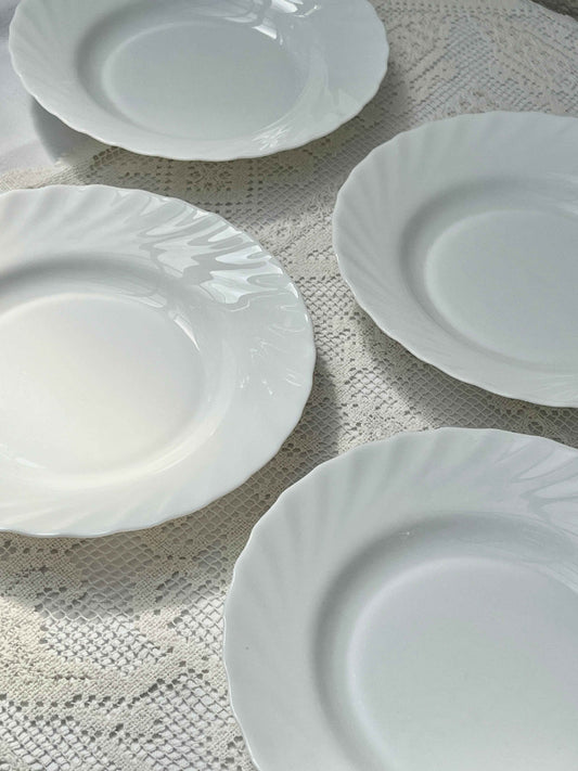 Franske swirl pastatallerkener Ø23