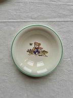 Børneskål i keramik med bamsemotiv