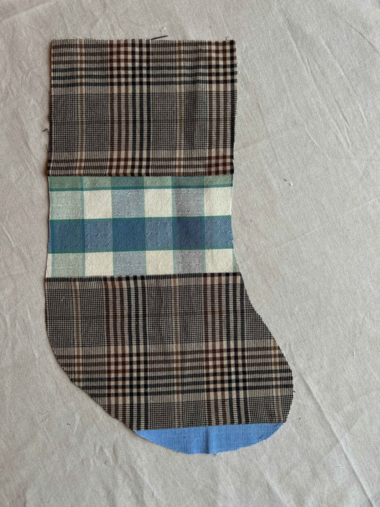 Made to order julesok i vintage tekstil - tilføj navn og motiv