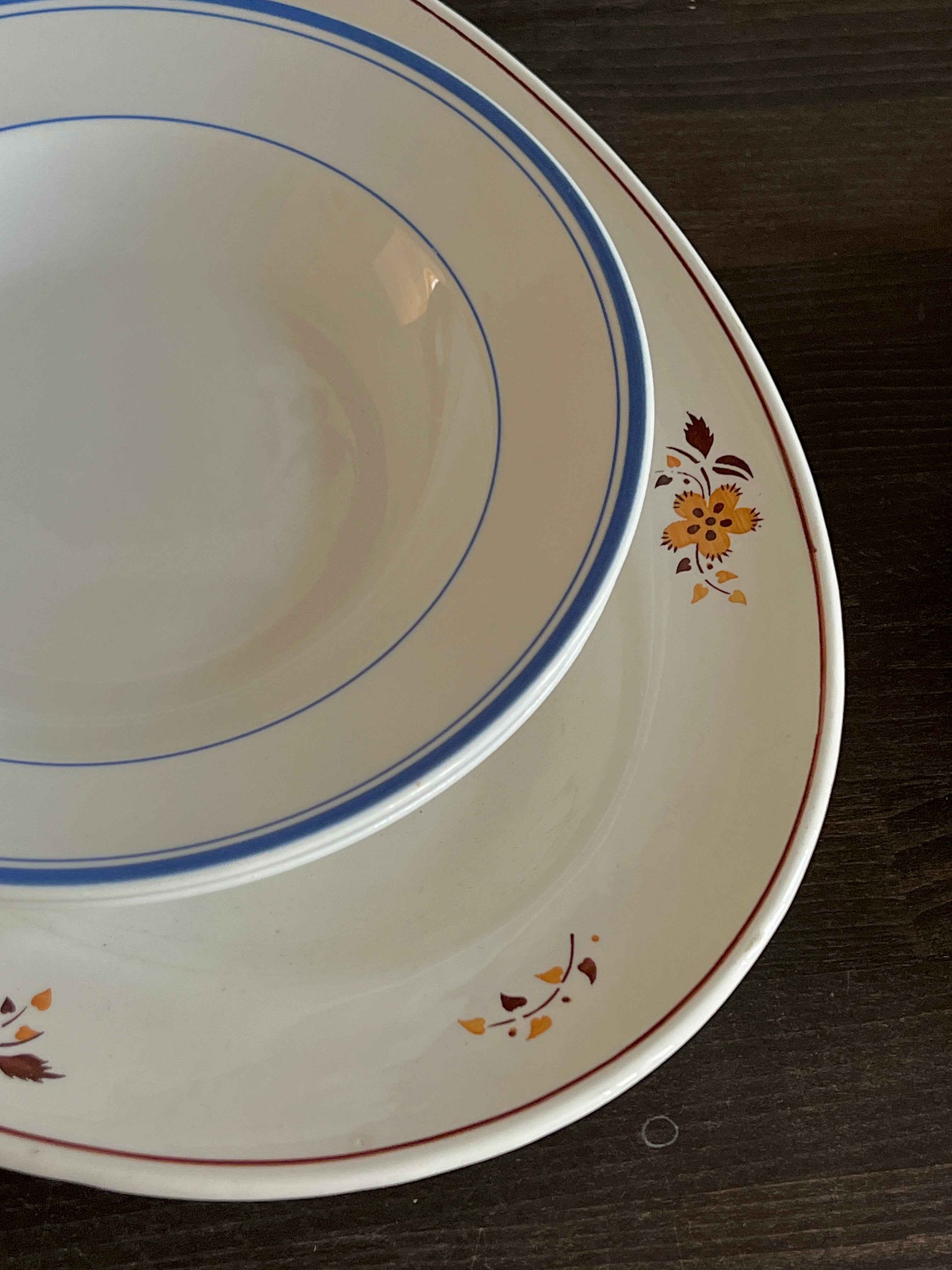 Vintage Elsterwerda porcelænsfad · L41 x B29 cm
