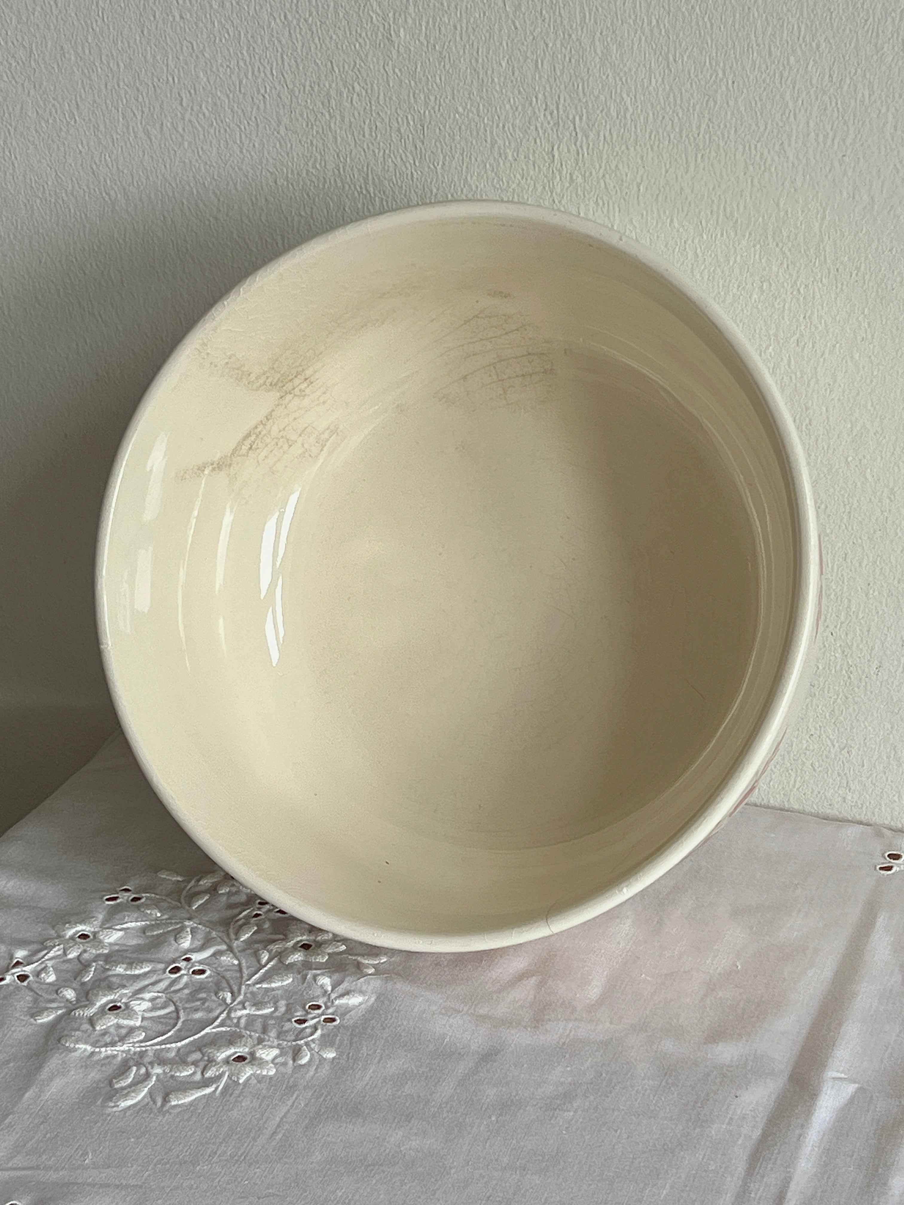 Serveringsskål i porcelæn med orange motiv D22 × H10,5 cm