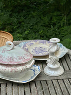 Vintage terrin med rødt motiv, John Maddock & Sons