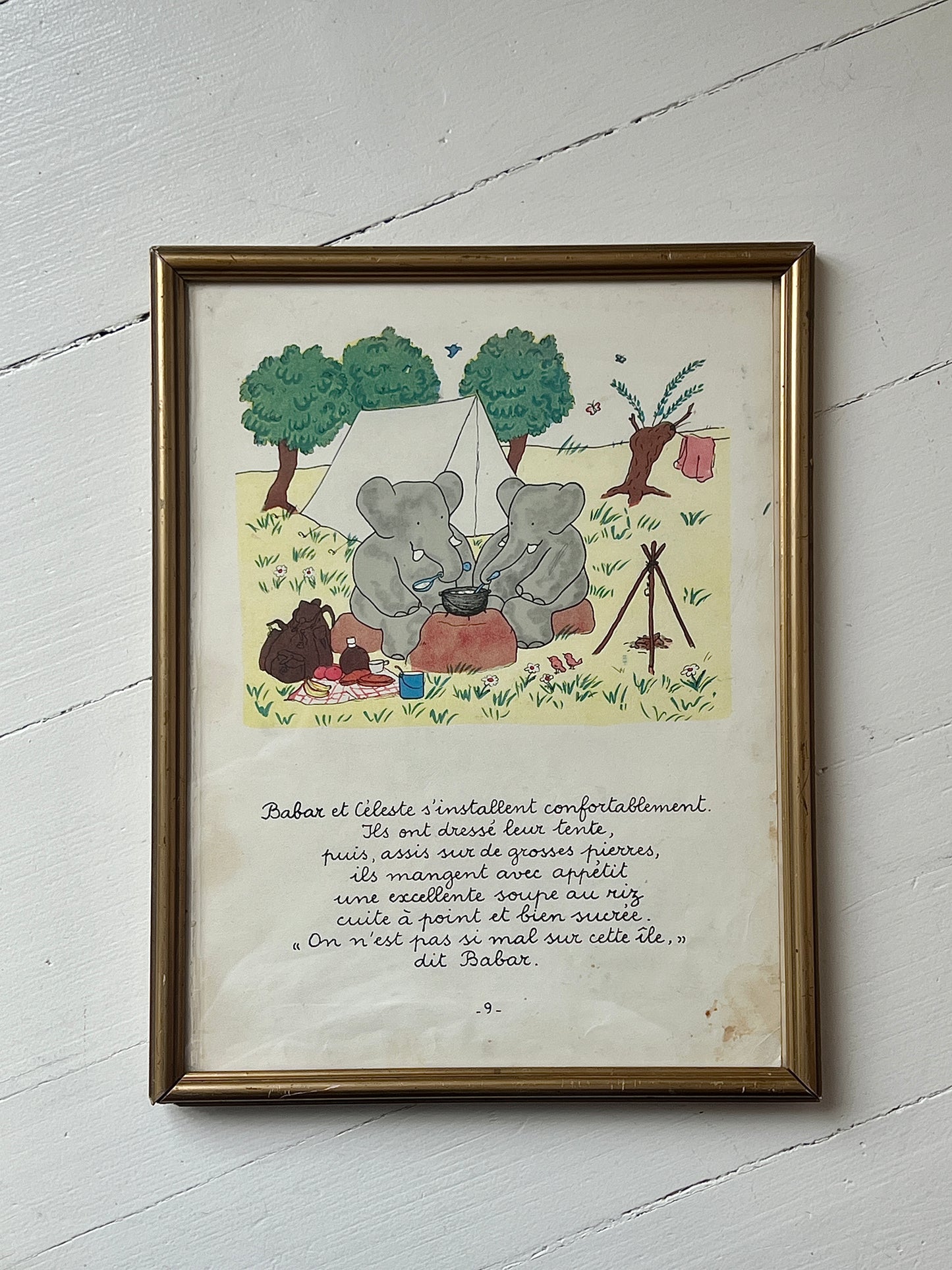 Babar illustration, Paris 1932, telttur