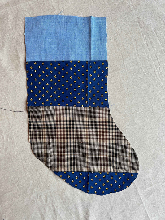 Made to order julesok i vintage tekstil - tilføj navn og motiv