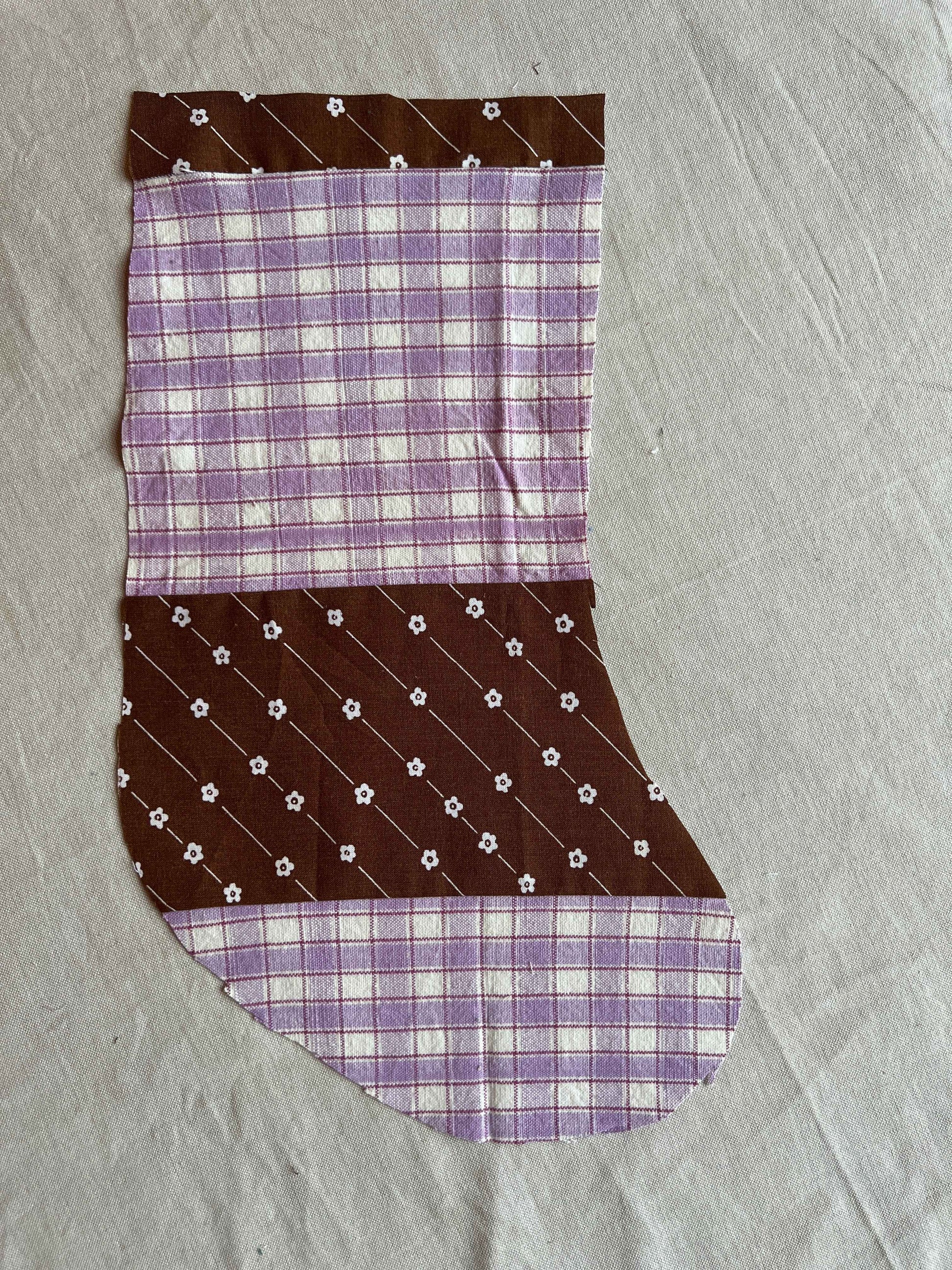 Made to order julesok i vintage tekstil - tilføj navn og motiv