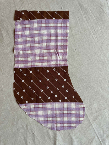 Made to order julesok i vintage tekstil - tilføj navn og motiv