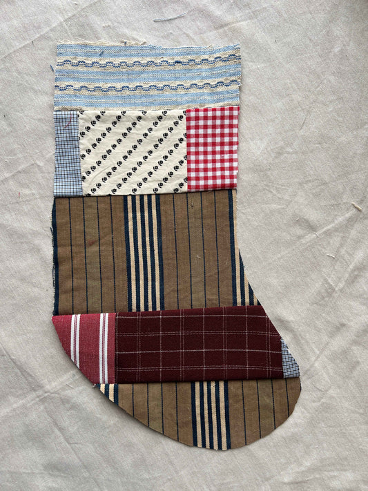 Made to order julesok i vintage tekstil - tilføj navn og motiv