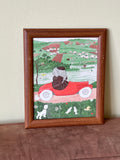 Babar illustration – Babar i rød bil