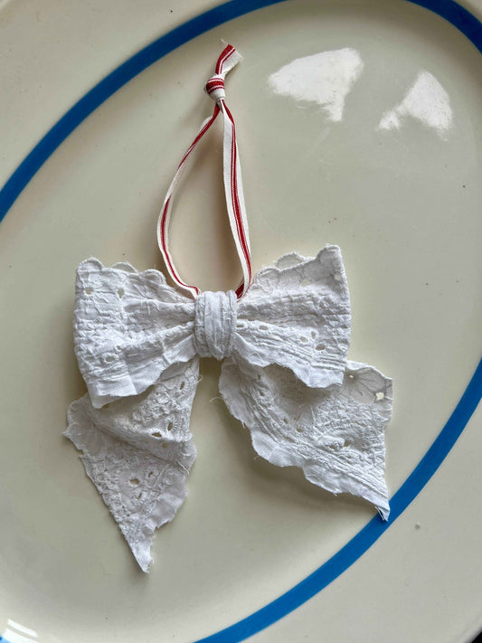 Håndlavet sløjfe i vintage bomuld