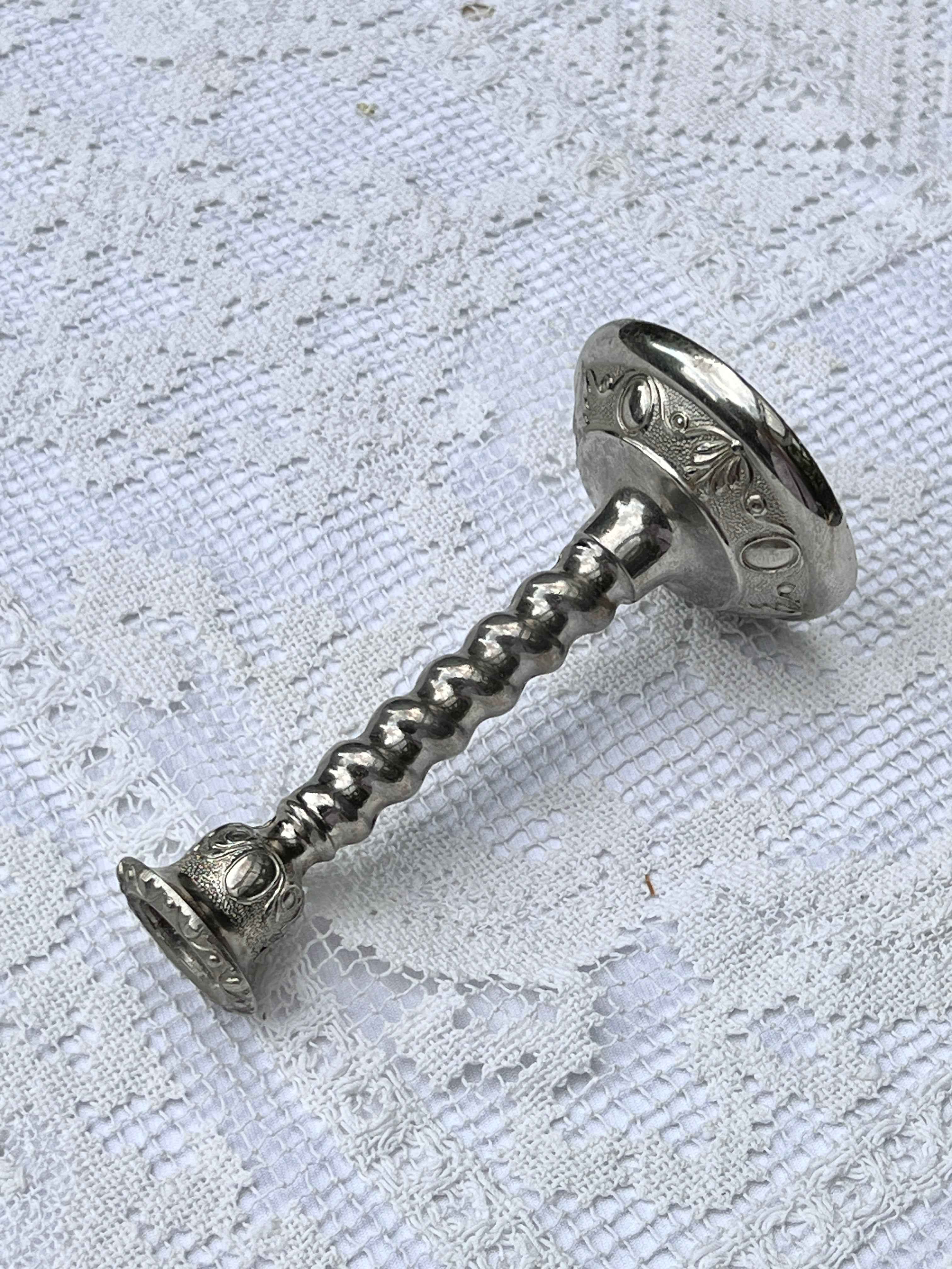 Engelsk lysestage i sølv, H14