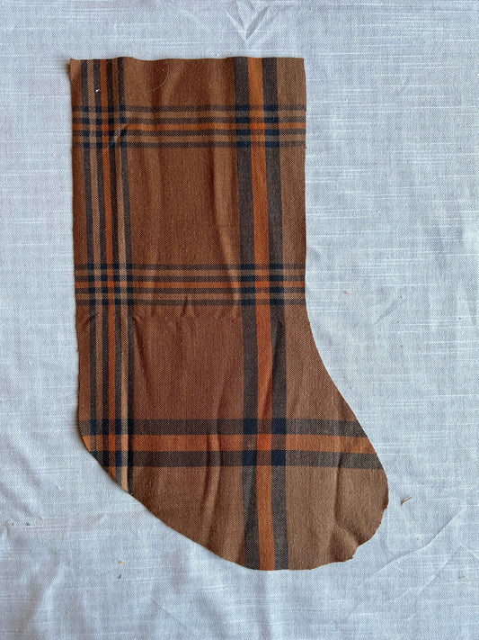 Made to order julesok i vintage tekstil - tilføj navn og motiv