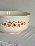 Serveringsskål i porcelæn med orange motiv D22 × H10,5 cm