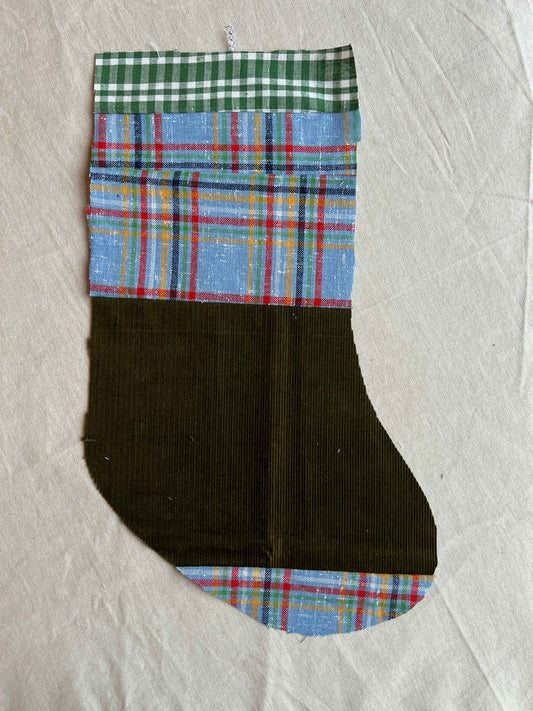 Made to order julesok i vintage tekstil - tilføj navn og motiv