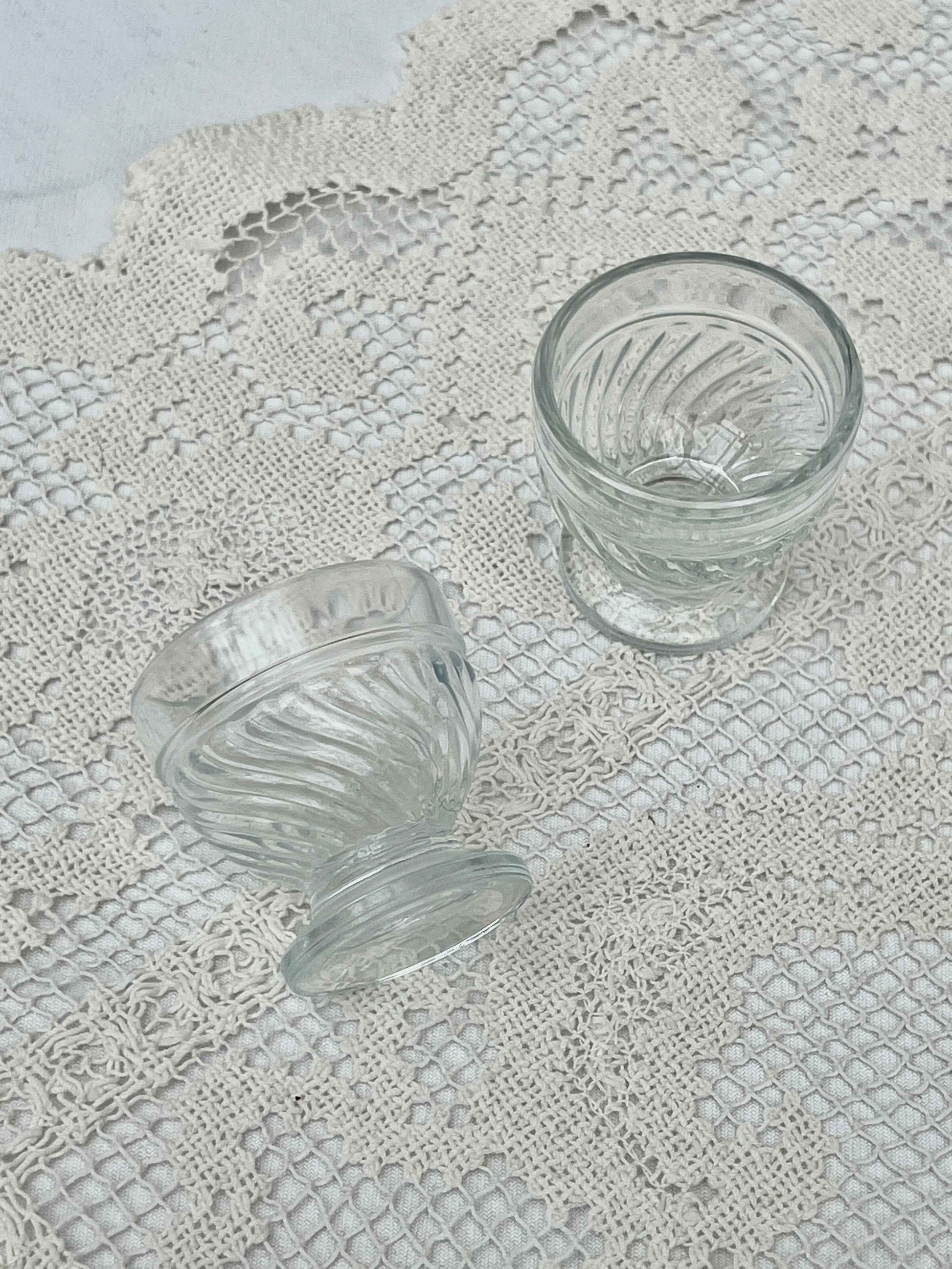 Æggebægre i glas, H6, sæt a 2