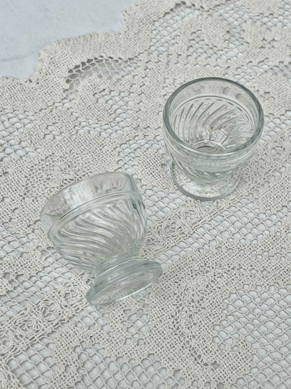 Æggebægre i glas, H6, sæt a 2