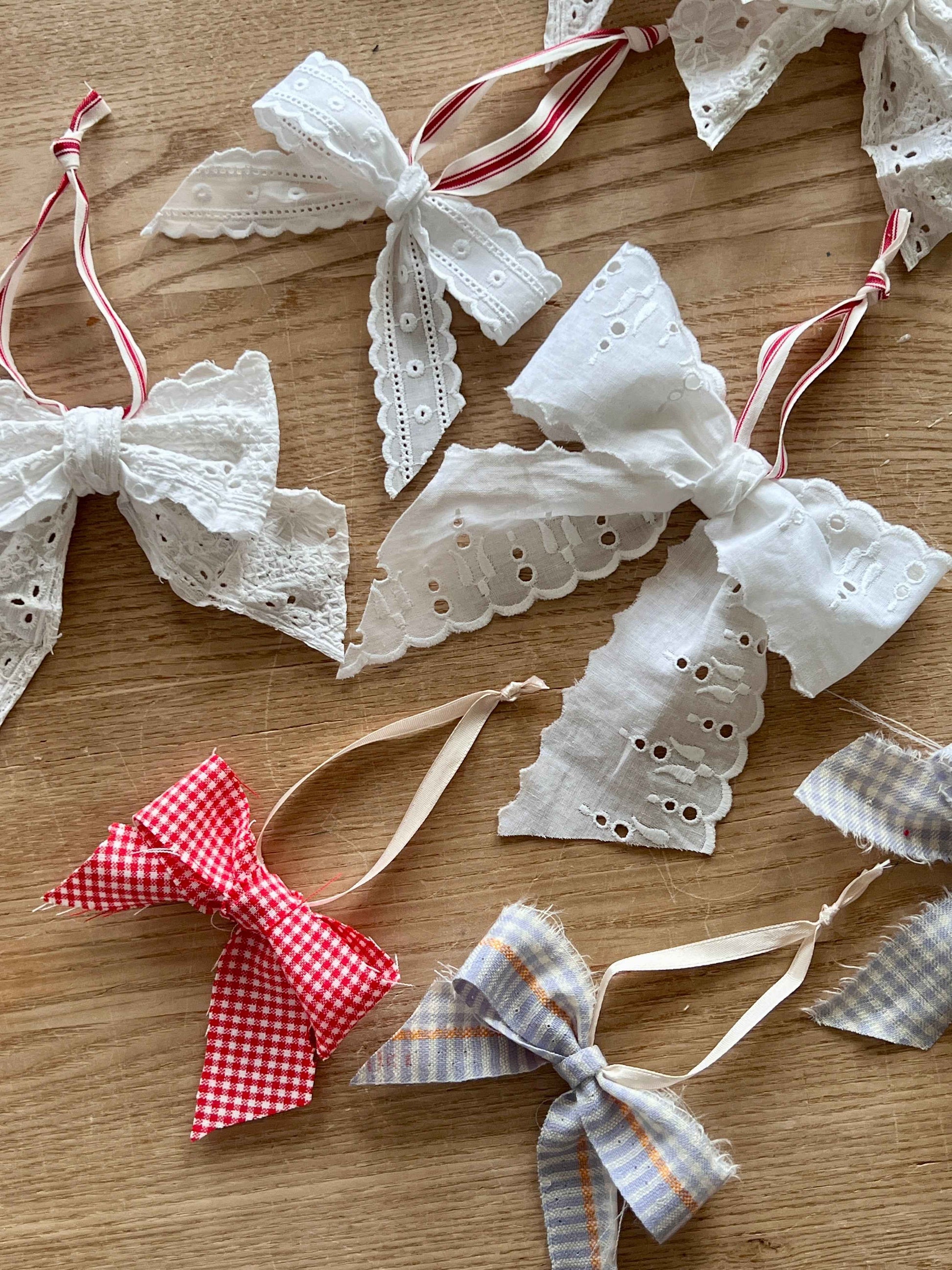 Håndlavet sløjfe i vintage bomuld