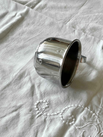 Børnekop i rustfri stål, hjerter