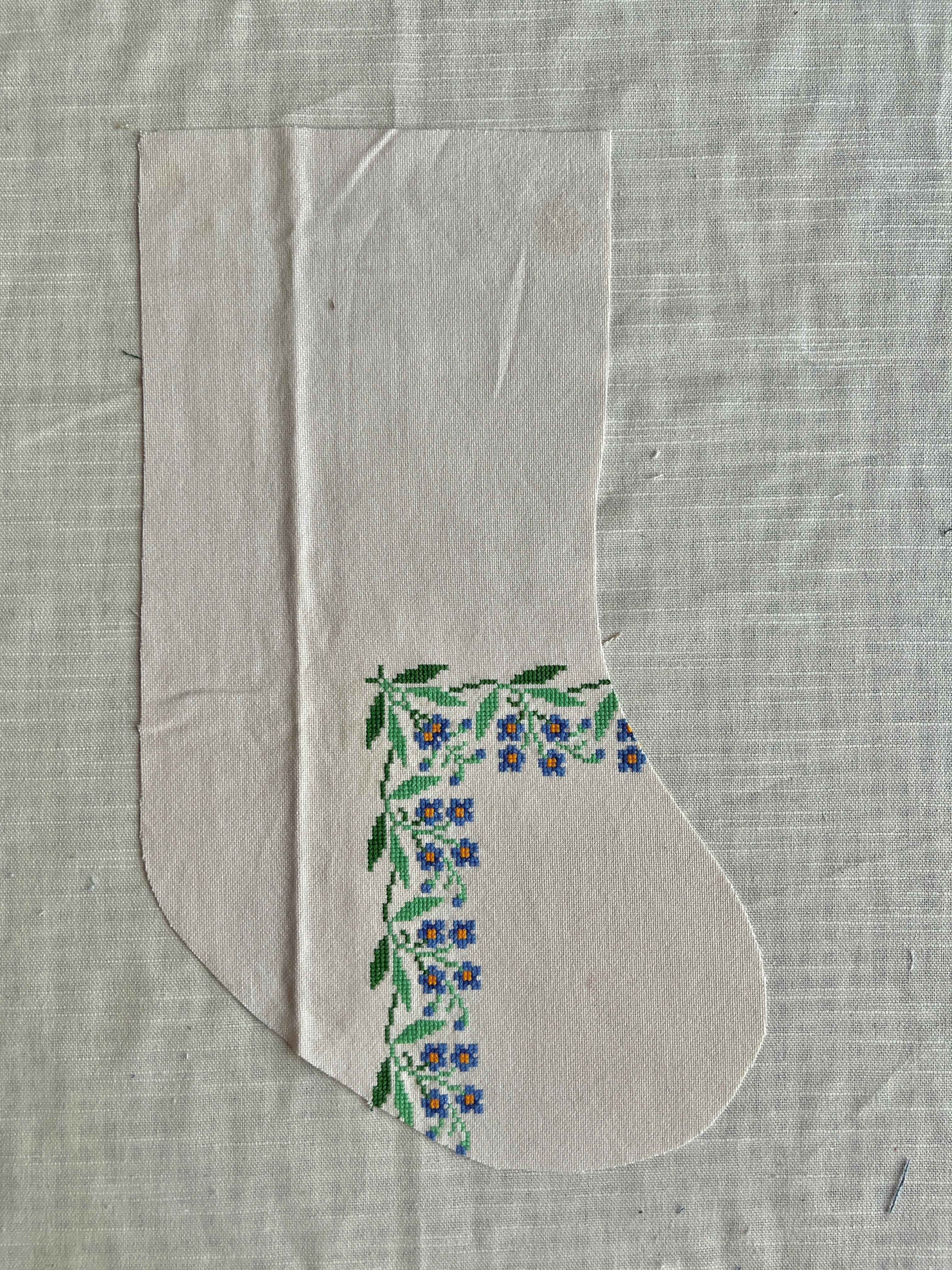 Made to order julesok i vintage tekstil - tilføj navn og motiv