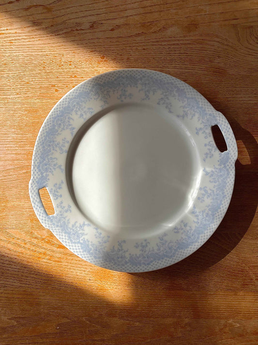 Bavaria serveringsfad med lyseblå bort og hanke Ø25