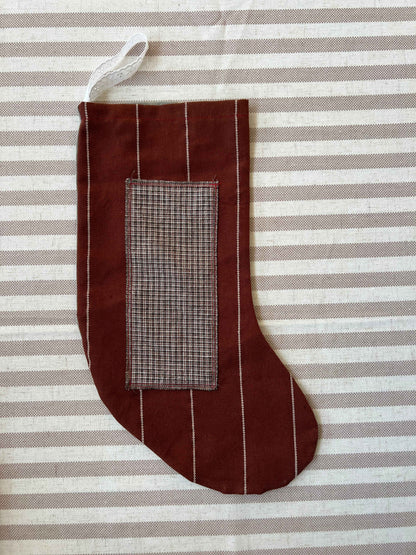 Made to order julesok i vintage tekstil - tilføj navn og motiv