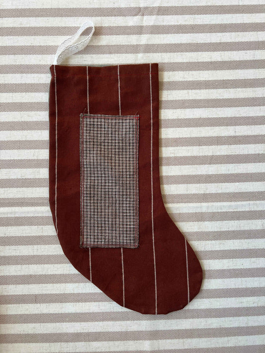 Made to order julesok i vintage tekstil - tilføj navn og motiv