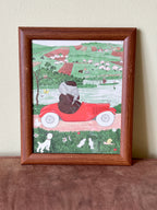 Babar illustration – Babar i rød bil