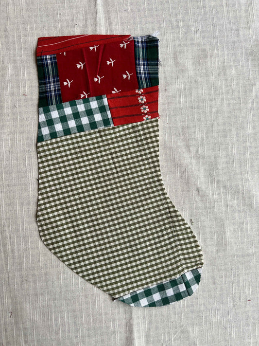 Made to order julesok i vintage tekstil - tilføj navn og motiv