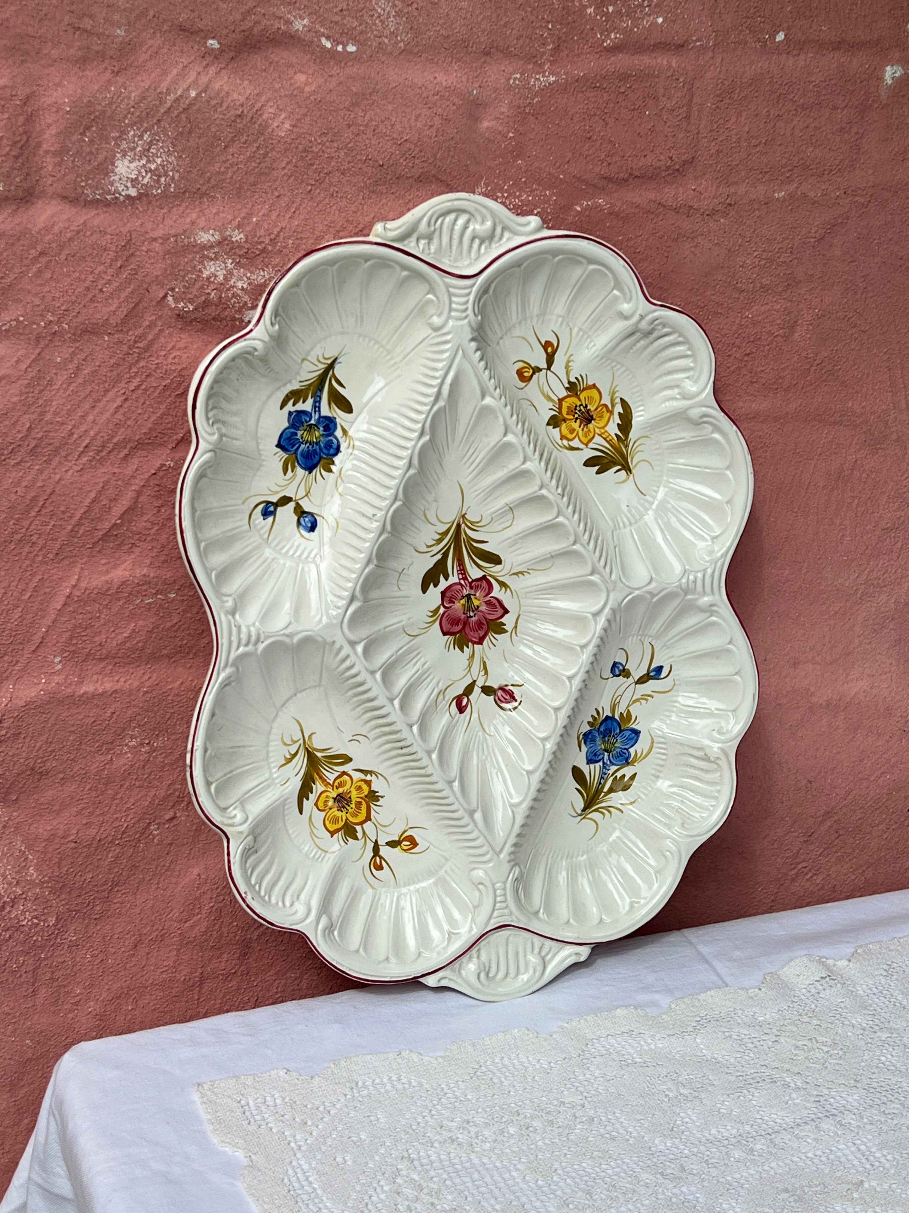 Italiensk vintage håndmalet porcelænsfad