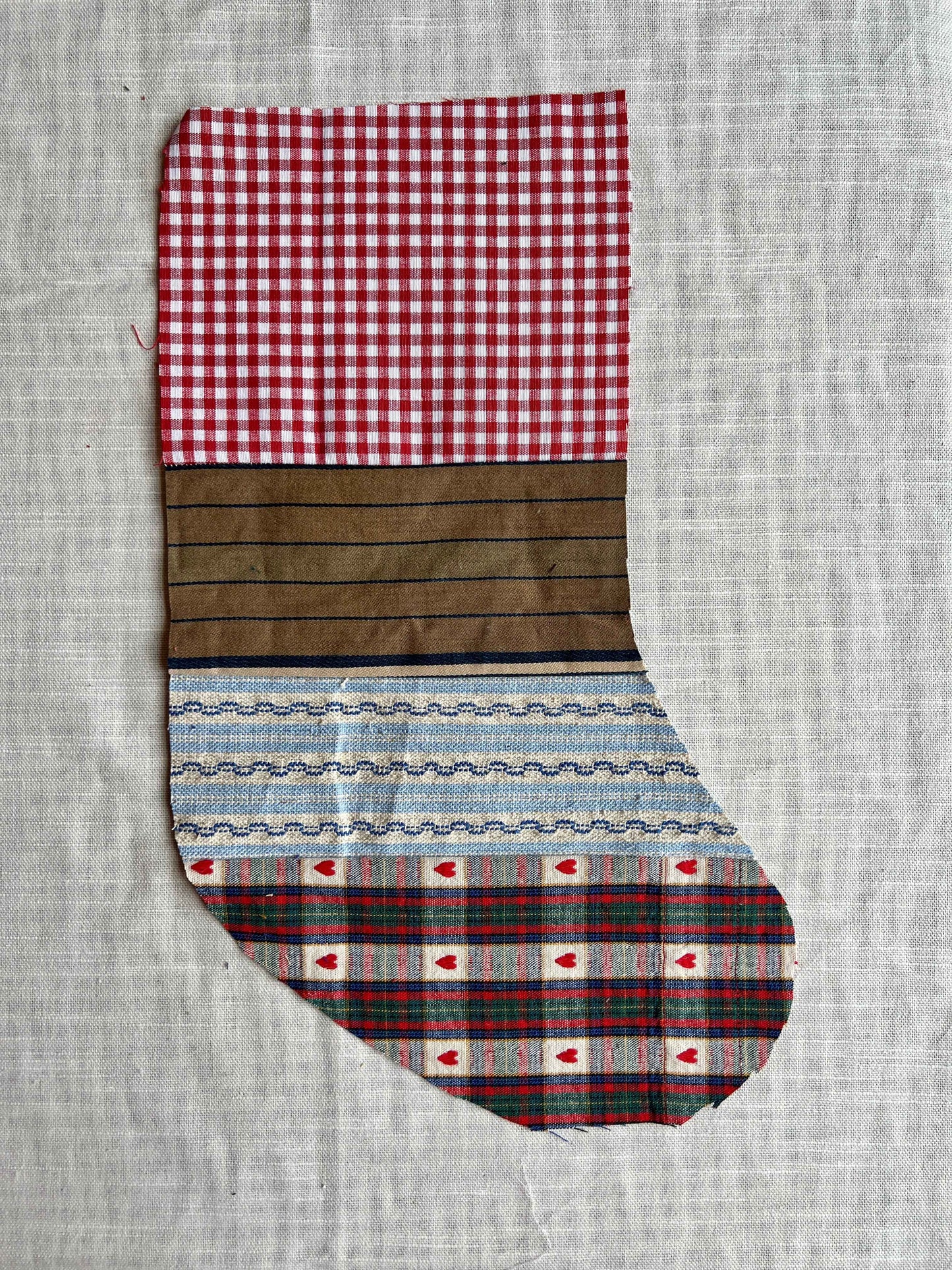 Made to order julesok i vintage tekstil - tilføj navn og motiv