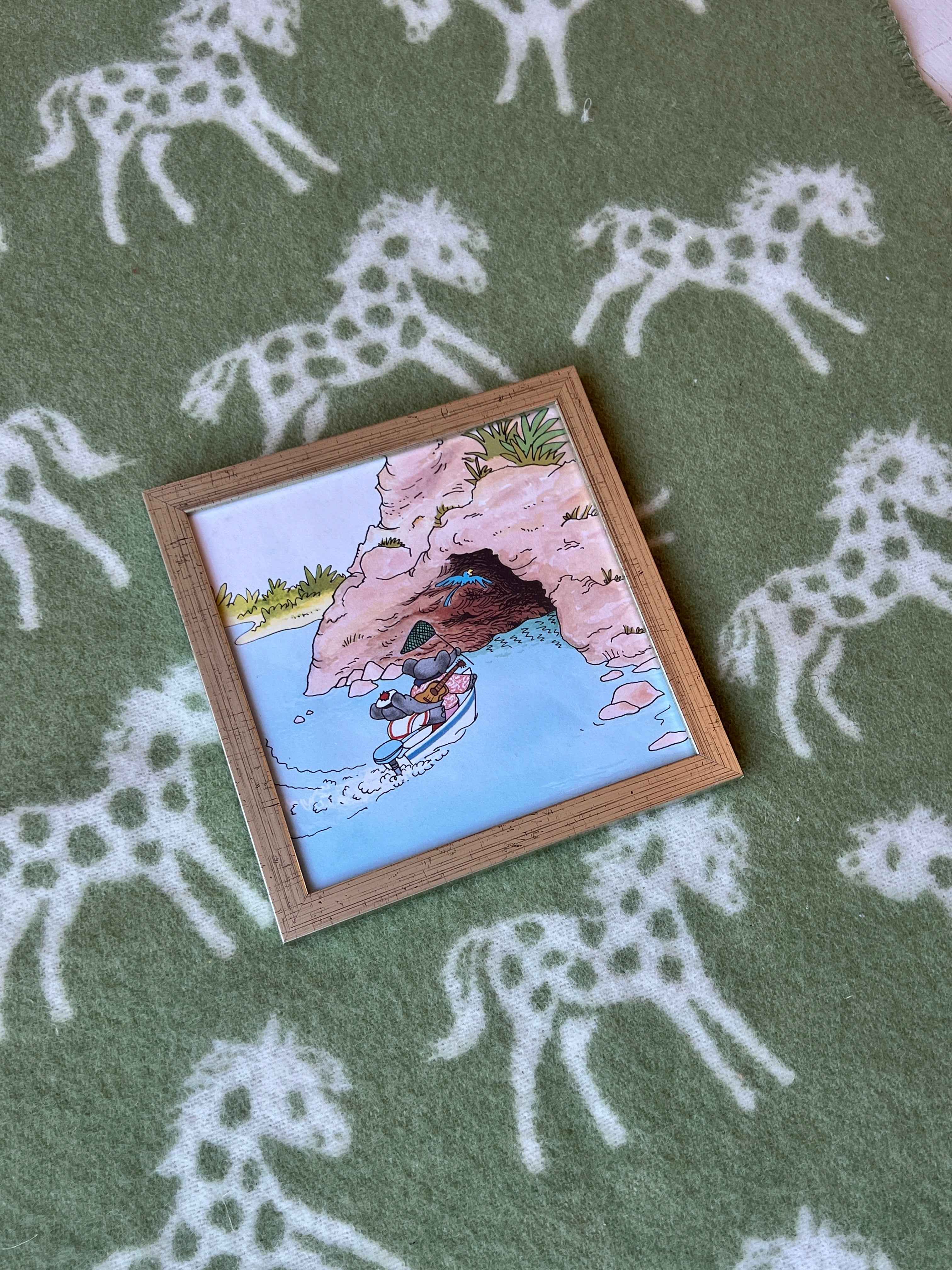 Babar illustration, fisketur til grotten