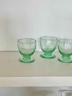 Grønne æggebægre i glas (sæt a 3)