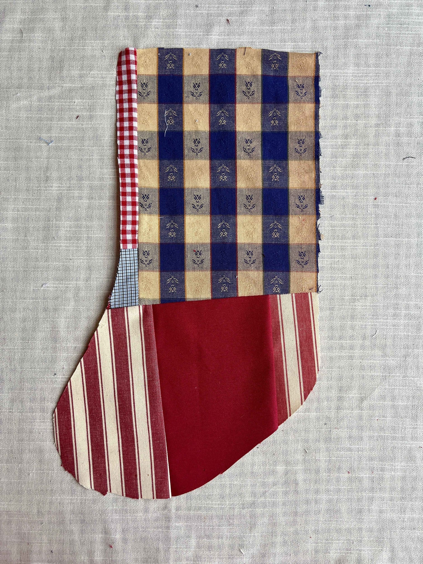 Made to order julesok i vintage tekstil - tilføj navn og motiv