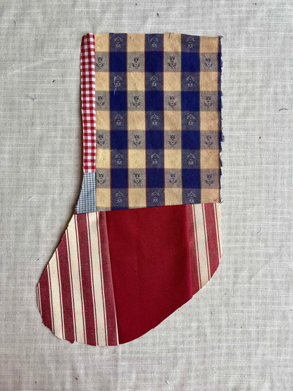 Made to order julesok i vintage tekstil - tilføj navn og motiv