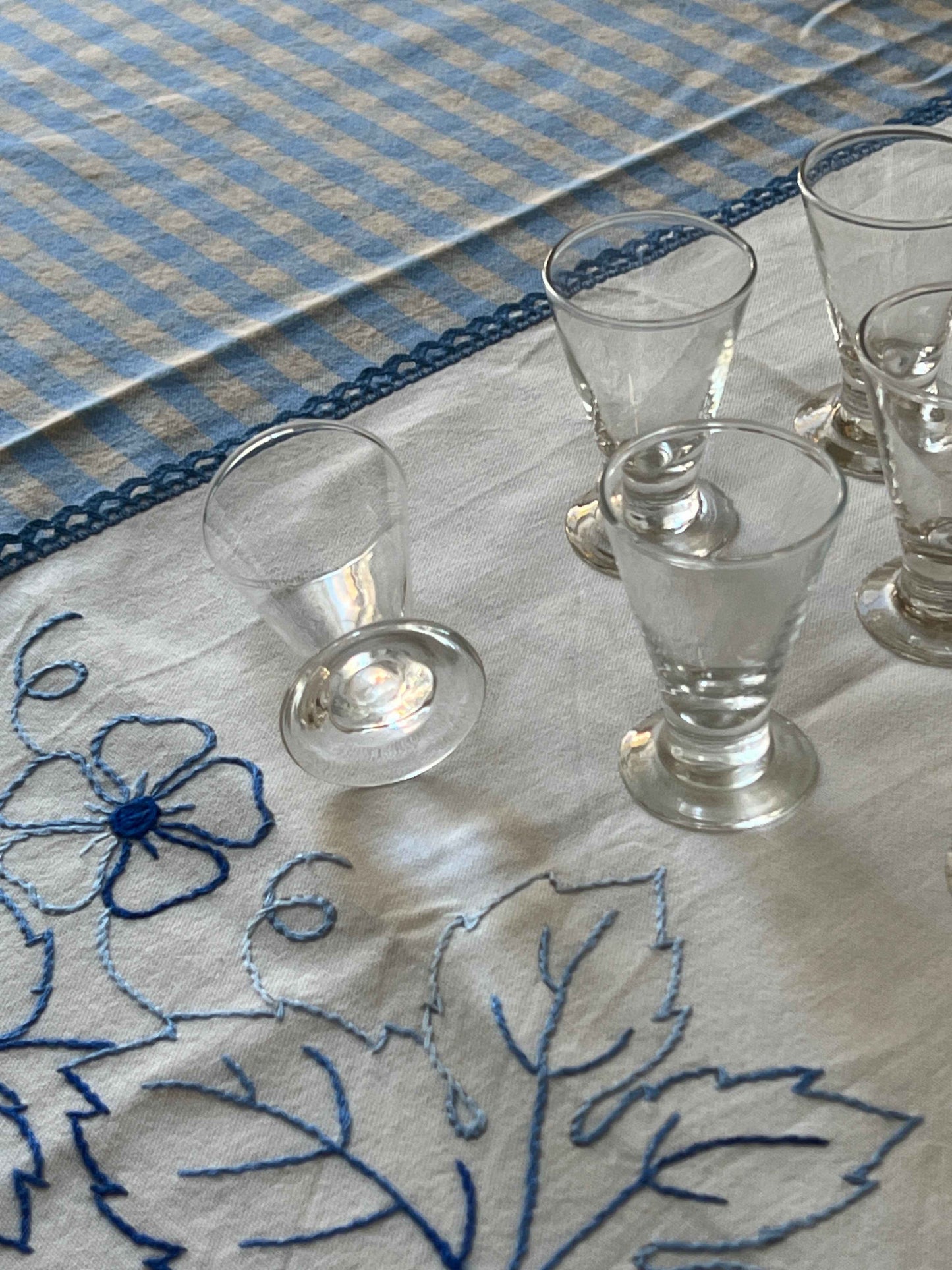 Mundblæste snapseglas (9 stk)