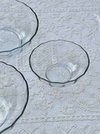 Stor brasiliensk glasskål med bølgende glas, Ø25 H10