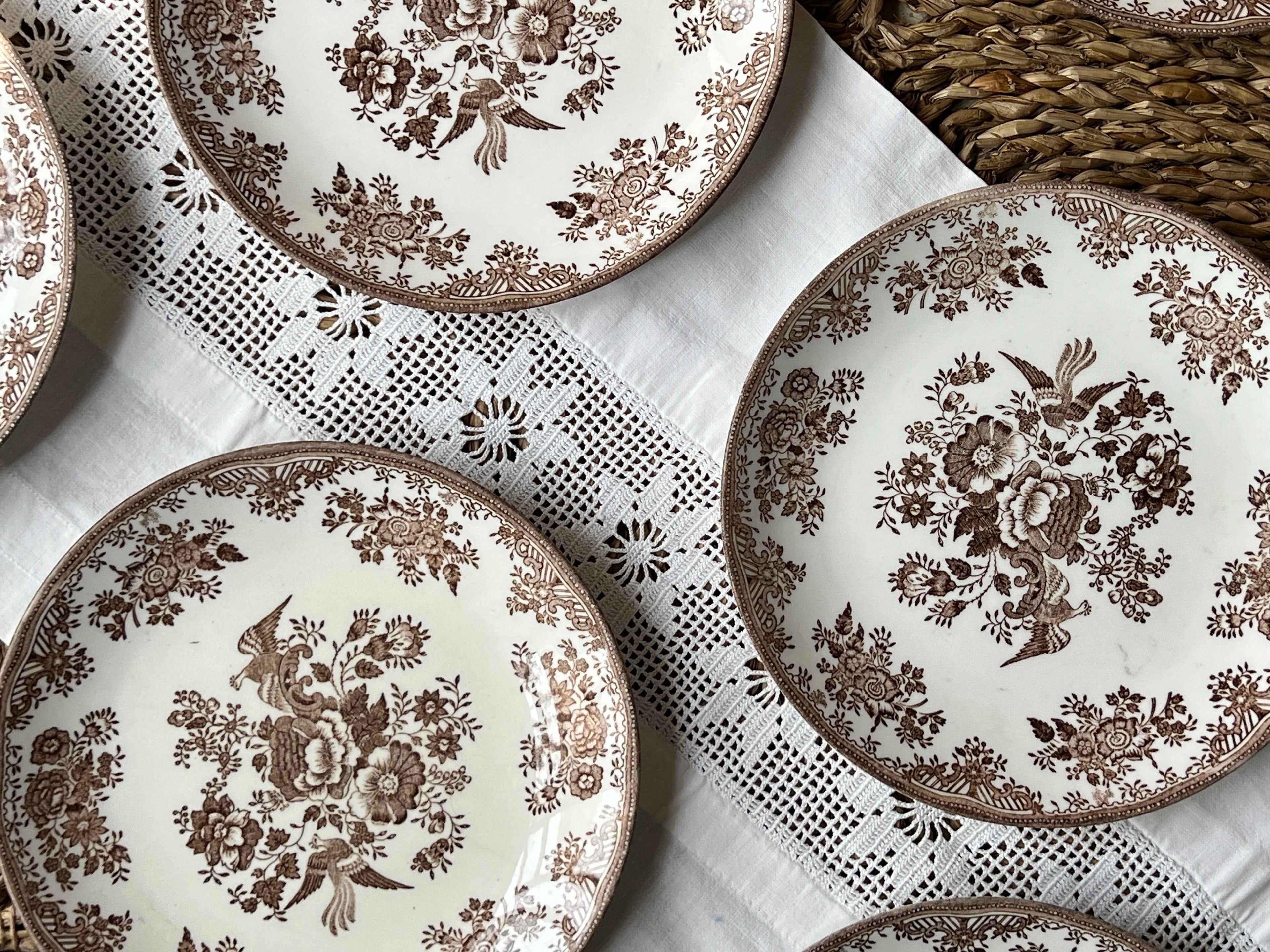 Frokosttallerkener fra Old Gustavsberg ‘fasan’