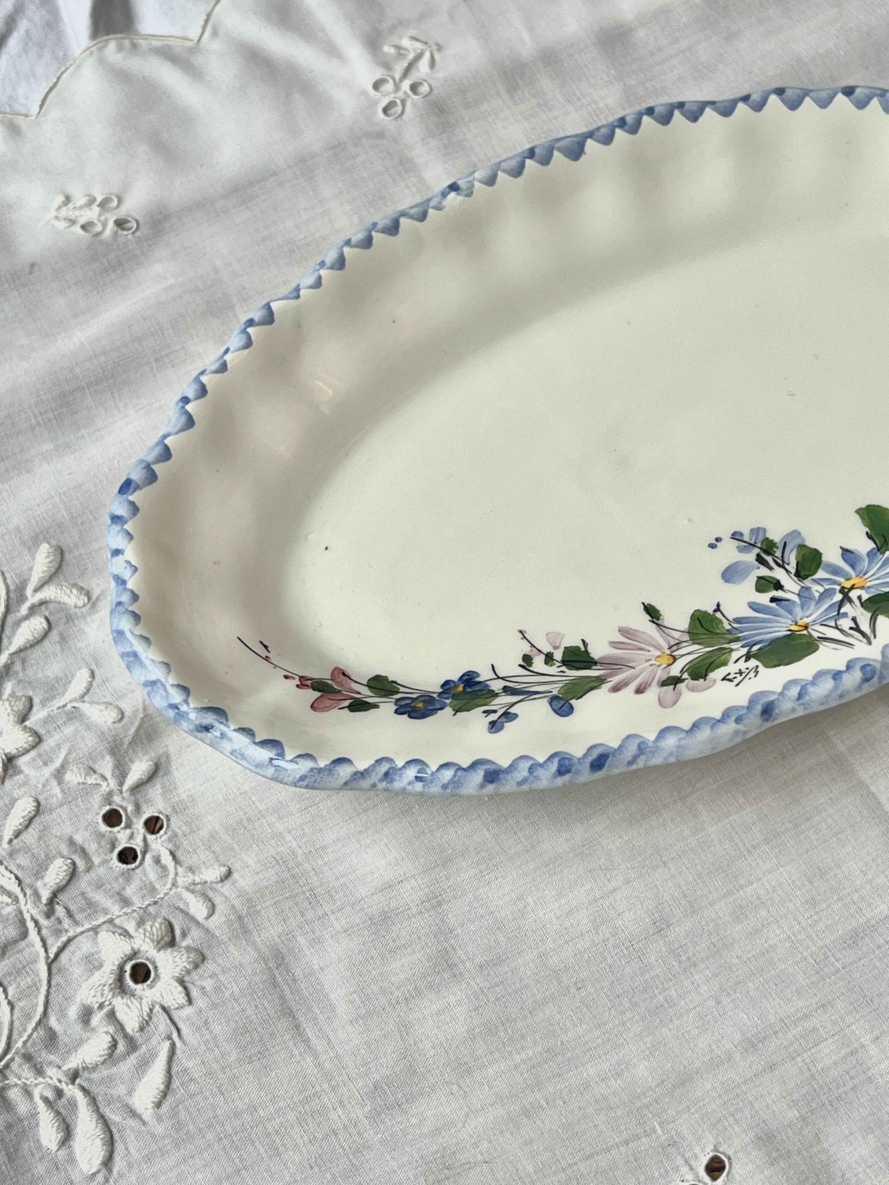 Håndmalet porcelænsfad
